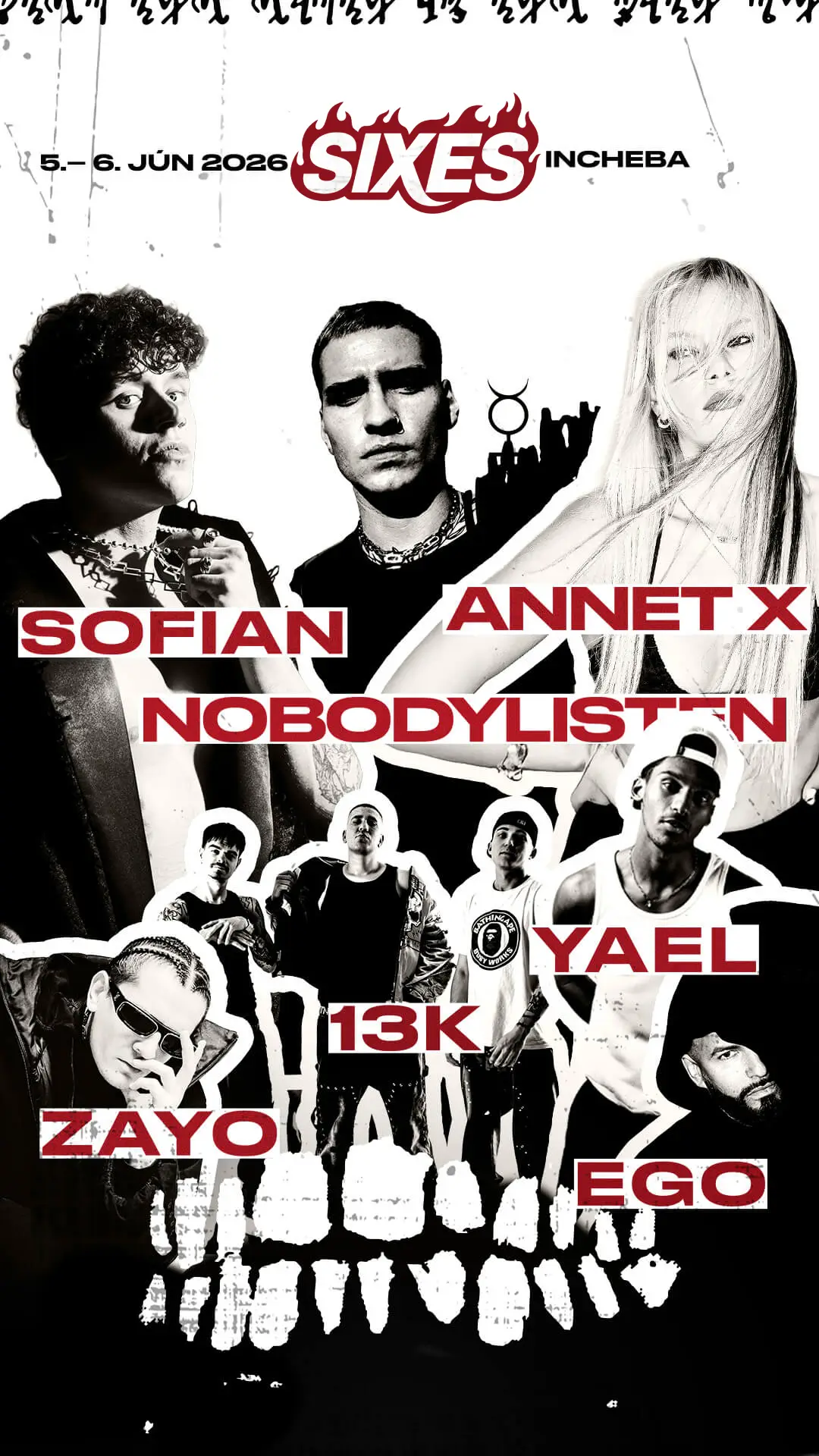 666 Music Festival 2026 lineup – Ego, NobodyListen, Annet X, 13K, Sofian, Yael, Zayo – Incheba Bratislava